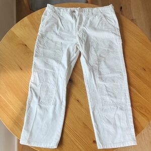 Stussy Ivory Cargo Pants With Corduroy Size 9